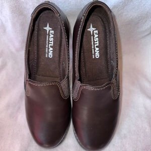EUC Women’s Size 8M Eastland Shoe Brown Brooke Loafers Mules Clogs
